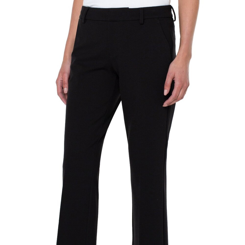 NWT Liverpool Kelsey Flare Ponte Pants In Black - Picture 3 of 8